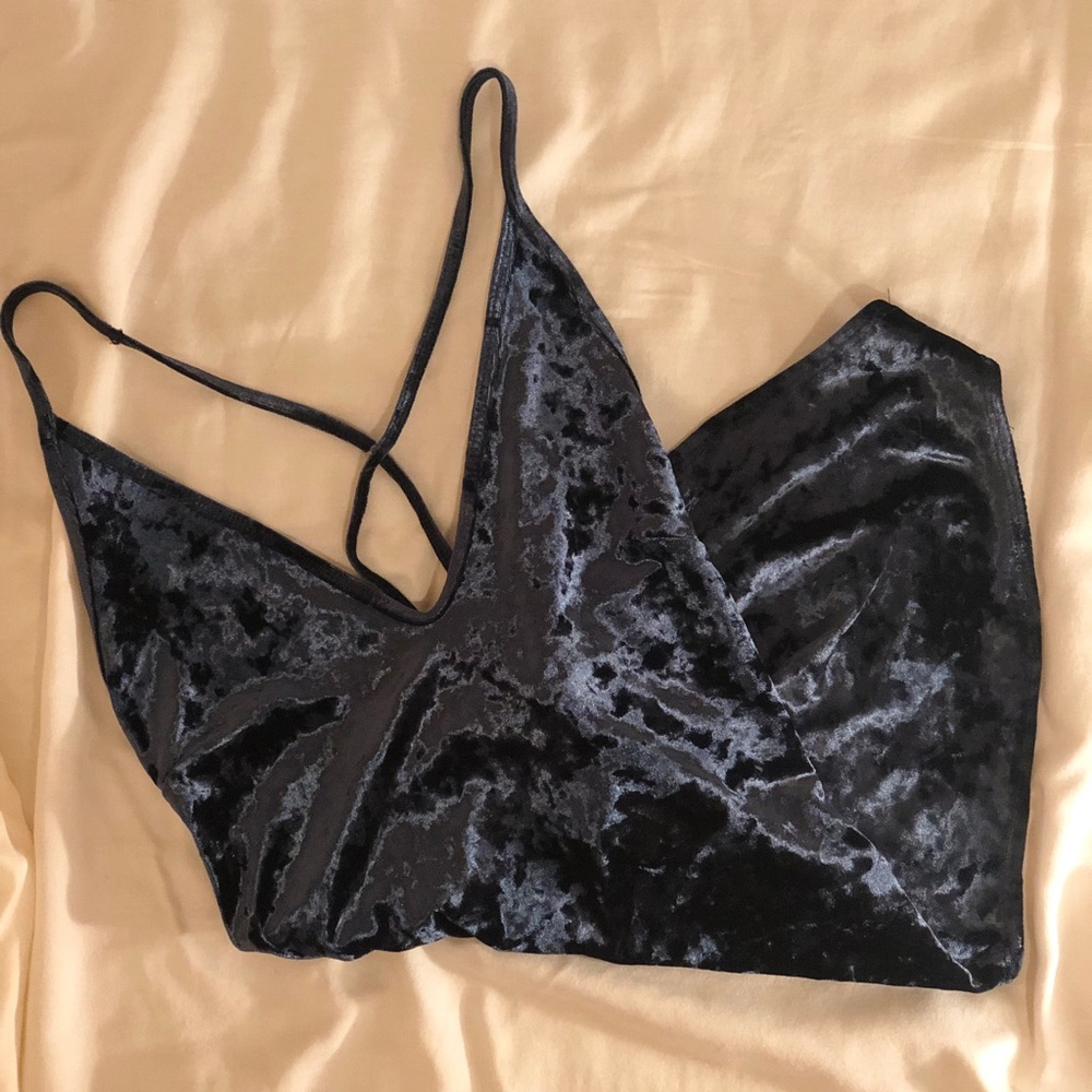 Emerald Green Forever 21 Velvet Bodysuit